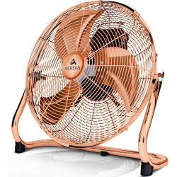 TRESKO AERSON Ventilateur de Sol 50 cm | Ventilateur sur Pied 120W | avec 3 niveaux de puissance | Débit d'air élevé | Construct