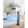 Dreo Ventilateur Colonne Silencieux 28 dB pour Chambre, Couverture Max 9 m, Ventilateur Debout sans Lame, 7,6 m/s, Oscillation 9