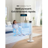DREO Ventilateur Colonne Silencieux 23 dB pour Chambre, Couverture Max 9.8 m, Ventilateur Debout sans Lame, Oscillation 90°, 4 V