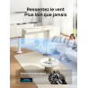 DREO Ventilateur Colonne Silencieux 23 dB pour Chambre, Couverture Max 9.8 m, Ventilateur Debout sans Lame, Oscillation 90°, 4 V