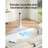 DREO Ventilateur Colonne Silencieux 23 dB pour Chambre, Couverture Max 9.8 m, Ventilateur Debout sans Lame, Oscillation 90°, 4 V