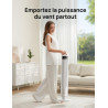 DREO Ventilateur Colonne Silencieux 23 dB pour Chambre, Couverture Max 9.8 m, Ventilateur Debout sans Lame, Oscillation 90°, 4 V