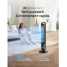 DREO ventilateur colonne intelligent pour chambre à coucher, ventilateur sur pied silencieux de 28 dB, portée d’air jusqu’à 8,8 