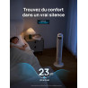 DREO ventilateur colonne intelligent pour chambre à coucher, ventilateur sur pied silencieux de 28 dB, portée d’air jusqu’à 8,8 