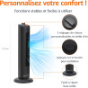 Amazon Basics Ventilateur Tour Oscillant 71 cm avec Angle de 60 Degrés pour Chambre, Salon, Bureau, 3 Vitesses, Contrôle Mécaniq