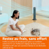Amazon Basics Ventilateur Tour Oscillant 71 cm avec Angle de 60 Degrés pour Chambre, Salon, Bureau, 3 Vitesses, Contrôle Mécaniq