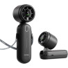 Divebleus 3 en 1 portable ventilateur à main, mini ventilateur turbo usb rechargeable 4000mah, 5 vitesses réglables, jusqu’à 12h