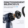 Divebleus 3 en 1 portable ventilateur à main, mini ventilateur turbo usb rechargeable 4000mah, 5 vitesses réglables, jusqu’à 12h