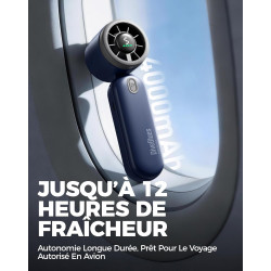Divebleus 3 en 1 portable ventilateur à main, mini ventilateur turbo usb rechargeable 4000mah, 5 vitesses réglables, jusqu’à 12h
