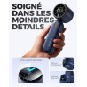 Divebleus 3 en 1 portable ventilateur à main, mini ventilateur turbo usb rechargeable 4000mah, 5 vitesses réglables, jusqu’à 12h