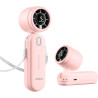 Divebleus 3 en 1 portable ventilateur à main, mini ventilateur turbo usb rechargeable 4000mah, 5 vitesses réglables, jusqu’à 12h