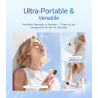 Divebleus 3 en 1 portable ventilateur à main, mini ventilateur turbo usb rechargeable 4000mah, 5 vitesses réglables, jusqu’à 12h
