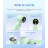 Divebleus 3 en 1 portable ventilateur à main, mini ventilateur turbo usb rechargeable 4000mah, 5 vitesses réglables, jusqu’à 12h