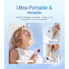 Divebleus 3 en 1 portable ventilateur à main, mini ventilateur turbo usb rechargeable 4000mah, 5 vitesses réglables, jusqu’à 12h