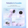 Divebleus 3 en 1 portable ventilateur à main, mini ventilateur turbo usb rechargeable 4000mah, 5 vitesses réglables, jusqu’à 12h
