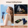 Mini Ventilateur Portatif 3-en-1 USB - Ventilateur de Refroidissement Personnel avec Power Bank, Lampe Torche LED - Pliable de P
