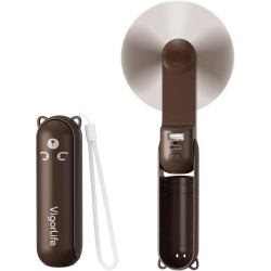 Mini Ventilateur Portatif 3-en-1 USB - Ventilateur de Refroidissement Personnel avec Power Bank, Lampe Torche LED - Pliable de P