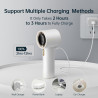 JISULIFE Ventilateur Portable à Main,Mini Ventilateur Turbo Réglable en Vitesse(de 1 à 100),Batterie Rechargeable de 3600mAh,Aff