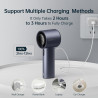 JISULIFE Ventilateur Portable à Main,Mini Ventilateur Turbo Réglable en Vitesse(de 1 à 100),Batterie Rechargeable de 3600mAh,Aff