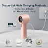 JISULIFE Ventilateur Portable à Main,Mini Ventilateur Turbo Réglable en Vitesse(de 1 à 100),Batterie Rechargeable de 3600mAh,Aff