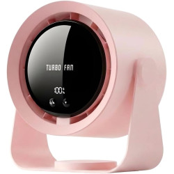 Ventilateur de bureau silencieux rechargeable USB batterie 5400 mAh écran LED contrôle de vitesse réglable tête inclinable 90°