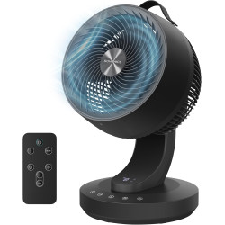 SONGMICS Ventilateur de Bureau Silencieux 20 dB, avec Télécommande, Circulateur d’Air Puissant, Oscillation 70°, 8 Vitesses, Min