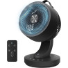 SONGMICS Ventilateur de Bureau Silencieux 20 dB, avec Télécommande, Circulateur d’Air Puissant, Oscillation 70°, 8 Vitesses, Min
