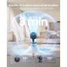 SONGMICS Ventilateur de Bureau Silencieux 20 dB, avec Télécommande, Circulateur d’Air Puissant, Oscillation 70°, 8 Vitesses, Min