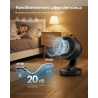 SONGMICS Ventilateur de Bureau Silencieux 20 dB, avec Télécommande, Circulateur d’Air Puissant, Oscillation 70°, 8 Vitesses, Min