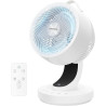 SONGMICS Ventilateur de Bureau Silencieux 20 dB, avec Télécommande, Circulateur d’Air Puissant, Oscillation 70°, 8 Vitesses, Min