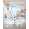SONGMICS Ventilateur de Bureau Silencieux 20 dB, avec Télécommande, Circulateur d’Air Puissant, Oscillation 70°, 8 Vitesses, Min