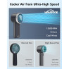 WHATOOK Ventilateur Turbo Portable Puissant : 13500 tr/min Refroidissement Instantané,Recharge USB Rapide 2H,Mini Ventilateur à 