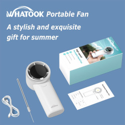 WHATOOK Ventilateur Turbo Portable Puissant : 13500 tr/min Refroidissement Instantané,Recharge USB Rapide 2H,Mini Ventilateur à 