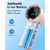 WHATOOK Ventilateur Turbo Portable Puissant : 13500 tr/min Refroidissement Instantané,Recharge USB Rapide 2H,Mini Ventilateur à 