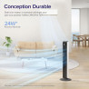 LEVOIT Ventilateur Colonne Silencieux 7.9m/s pour Grande Chambre, Télécommande,23W, 12 Vitesses de Vent, Oscillant à 90°, Ajuste