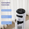LEVOIT Ventilateur Colonne Silencieux 7.9m/s pour Grande Chambre, Télécommande,23W, 12 Vitesses de Vent, Oscillant à 90°, Ajuste