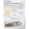 ZMISHIBO Ventilateur de plafond avec lumière et télécommande, profil bas moderne de 50 cm, lumière LED dimmable, 6 vitesses, sil