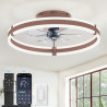 ZMISHIBO Ventilateur de Plafond 50cm avec Lumière LED, Contrôle par APP et Télécommande, Montage Bas, 2200LM Lumière LED Dimmabl