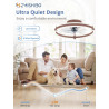 ZMISHIBO Ventilateur de Plafond 50cm avec Lumière LED, Contrôle par APP et Télécommande, Montage Bas, 2200LM Lumière LED Dimmabl