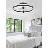 ZMISHIBO Ventilateur de plafond avec lumière et télécommande, profil bas moderne de 50 cm,lumière LED dimmable,6 vitesses,Ventil