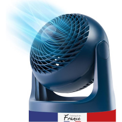 Iris Ohyama, Woozoo Ventilateur de Table, 23m², Inclinaison verticale 360°, Bleu, 3 Vitesses, Silencieux, Portable, Idéal pour C