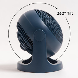 Iris Ohyama, Woozoo Ventilateur de Table, 23m², Inclinaison verticale 360°, Bleu, 3 Vitesses, Silencieux, Portable, Idéal pour C