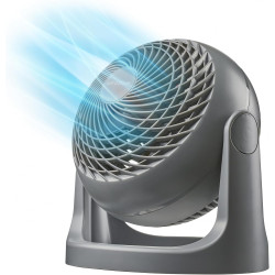 Iris Ohyama Woozoo Ventilateur de Table, 23㎡, Inclinaison verticale à 360°, Gris, 3 Vitesses, Silencieux, Portable, Idéal pour C