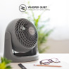 Iris Ohyama Woozoo Ventilateur de Table, 23㎡, Inclinaison verticale à 360°, Gris, 3 Vitesses, Silencieux, Portable, Idéal pour C