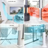 Iris Ohyama, Woozoo Ventilateur colonne silencieux, puissant & portable, Portée 10m, Oscillation, Inclinaison verticale, Télécom