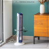 Iris Ohyama, Woozoo Ventilateur colonne silencieux, puissant & portable, Portée 10m, Oscillation, Inclinaison verticale, Télécom