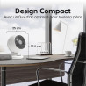 Woozoo, Ventilateur de table silencieux, puissant & portable, 23m², Portée 12m, Oscillation, Inclinaison verticale, Chambre - Wo