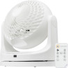 Iris Ohyama Woozoo, Ventilateur de Table, 23㎡, Ventilateur de Bureau, Blanc, 3 Vitesses, Télécommande, Minuterie 4H, Silencieux,