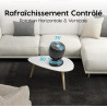 Iris Ohyama Woozoo, Ventilateur de table silencieux, puissant & portable, 23m², Portée 12m, Oscillation, Inclinaison verticale, 