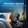 Iris Ohyama Woozoo, Ventilateur de table silencieux, puissant & portable, 23m², Portée 12m, Oscillation, Inclinaison verticale, 